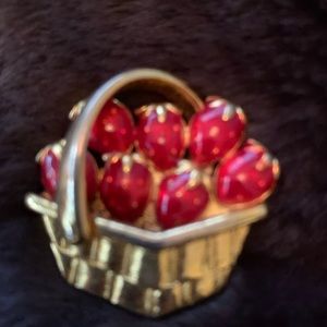 Strawberry basket brooch.